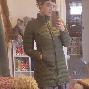 Olive green small women's Patagonia down jacket